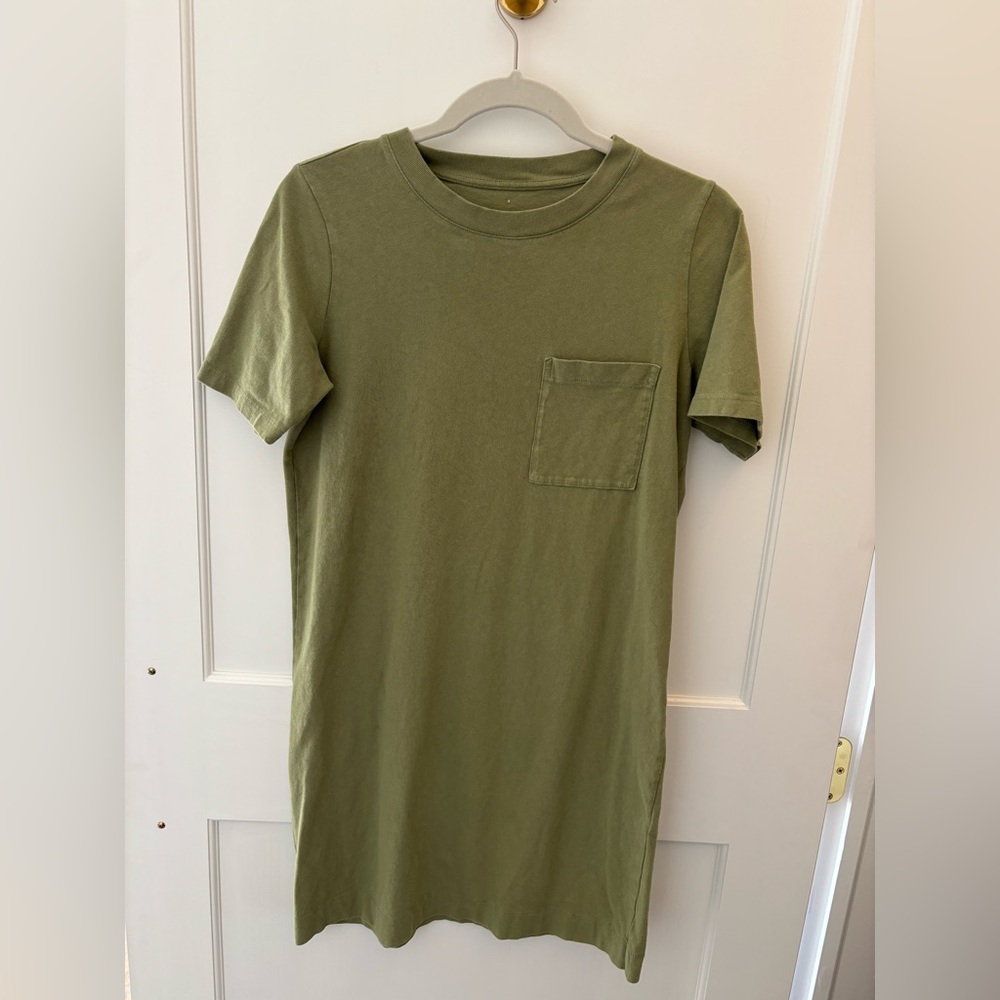 Everlane Olive Green Mini Dress with Pocket